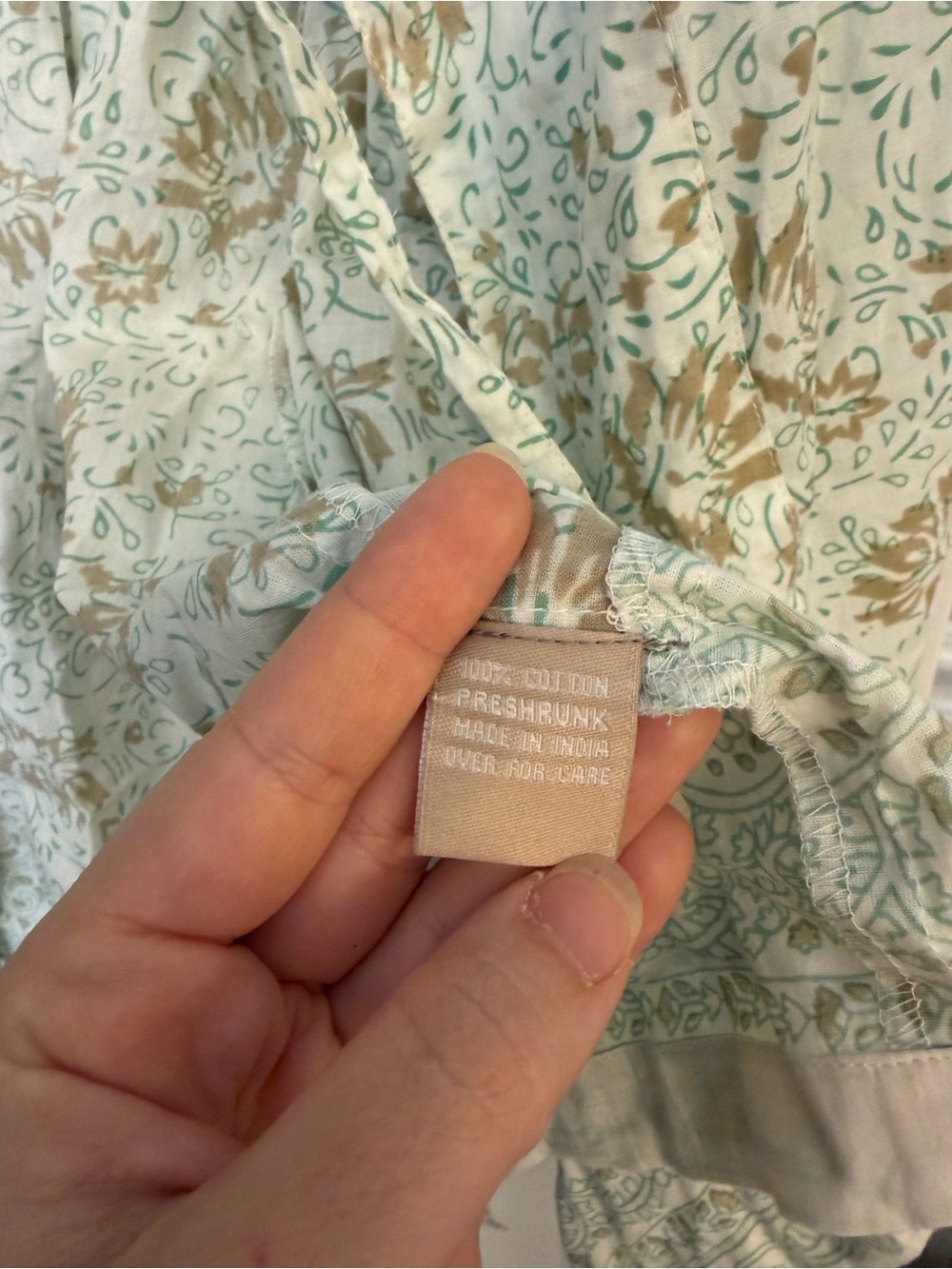 Pretty Plum Sugar Floral Green Cotton Robe XL - Picture 3 of 4